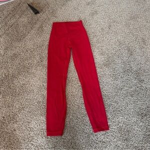 Lululemon Red Align 25 inch Leggings